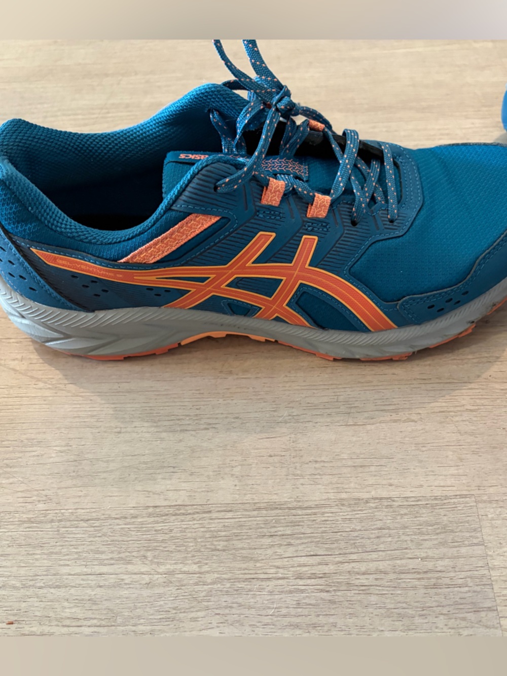 Asics Teal and Orange Running Sneaker